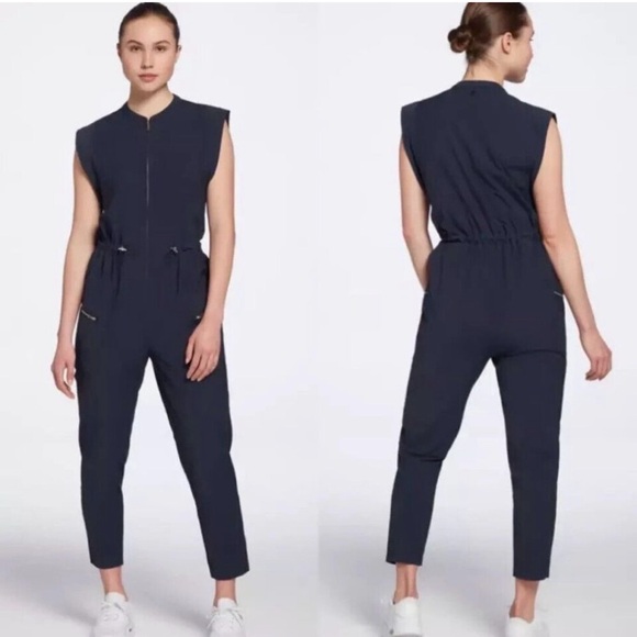 CALIA by Carrie Underwood Pants - CALIA by Carrie Underwood Navy Blue Journey Sleeveless Pant Jumpsuit Size Small